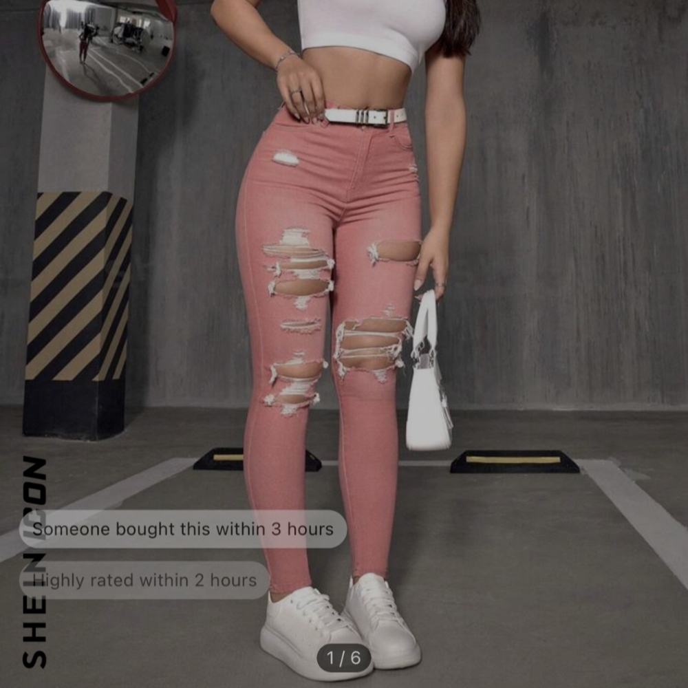 Shein Ripped Skinny Jeans